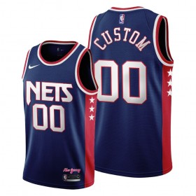 Camisetas Hombre Brooklyn Nets Personalizadas Nike 2021-22 City Edition Throwback 90s Swingman